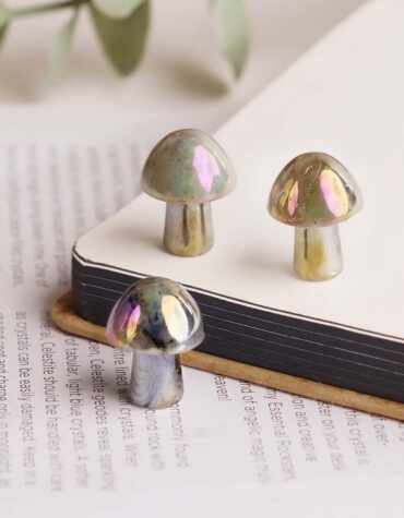 Labradorite Aura Mushroom-Shubhanjali Store