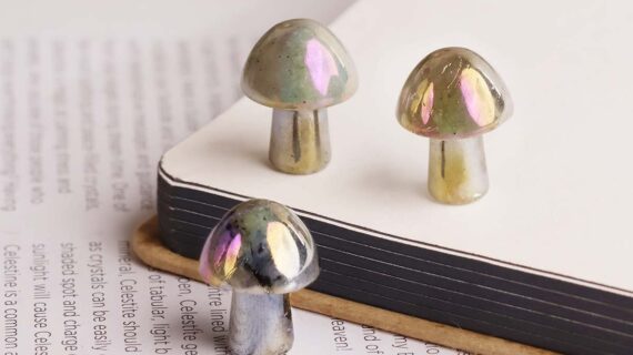 Labradorite Aura Mushroom