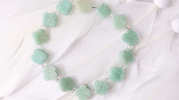 Amazonite Flower Beads Bracelet
