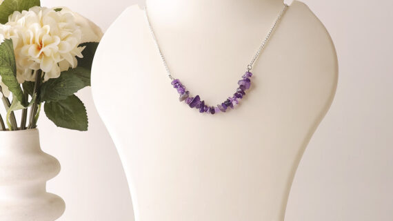 Amethyst Chips Choker Necklace