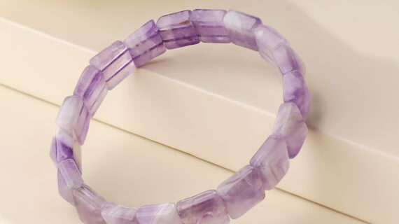 Amethyst Pyramid Shape Bracelet