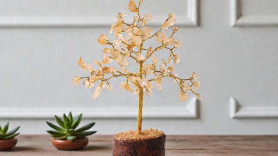 Citrine Tree Gold Wire – 100 Beads