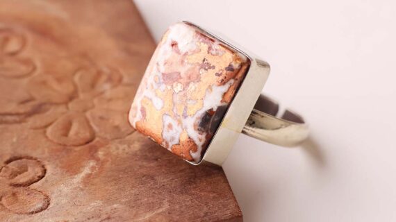Copper Dolomite Cabochon Ring