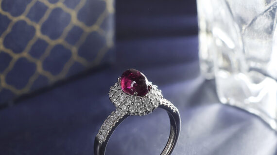 Garnet Oval Silver Ring