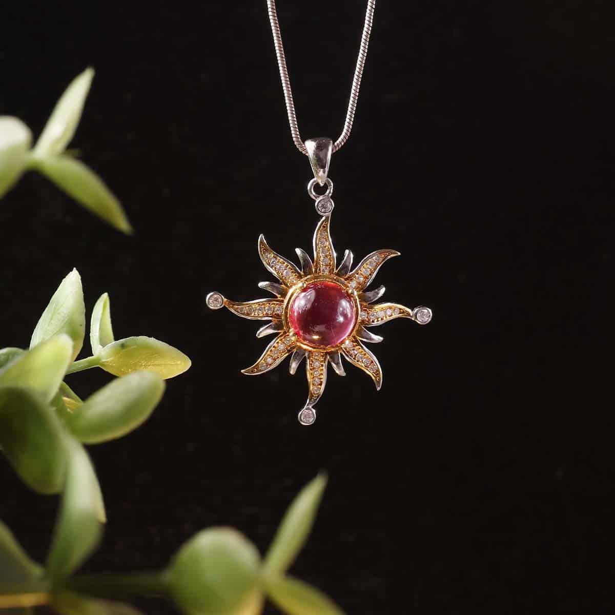 garnet-sun-silver-pendant (2)