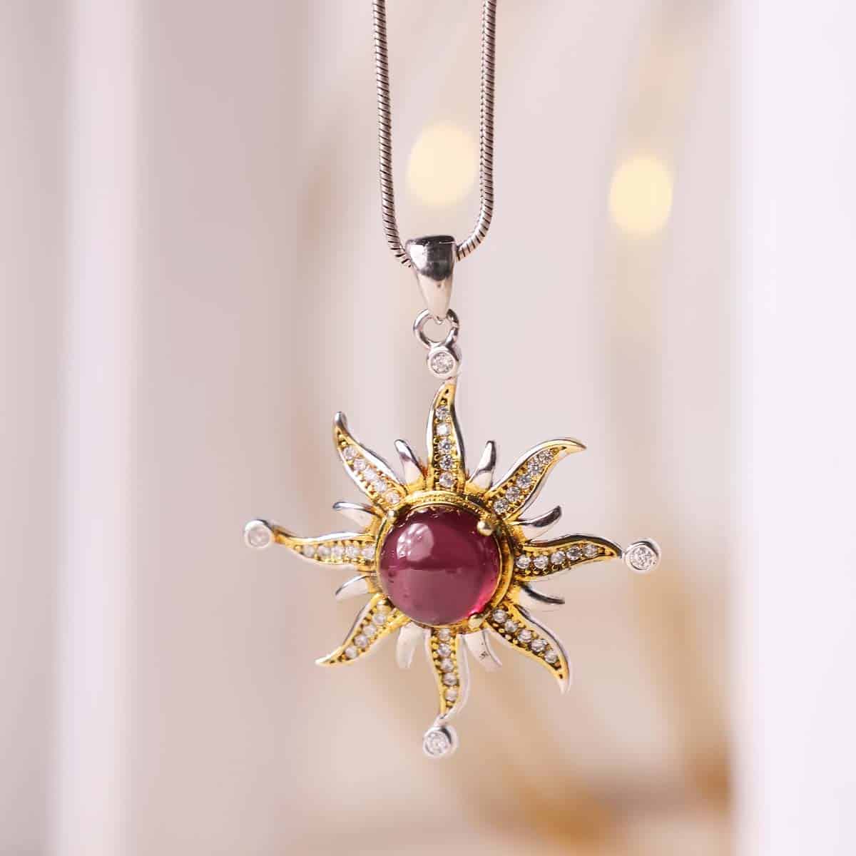 garnet-sun-silver-pendant (4)