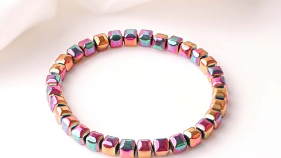 Hematite Titanium Box Beads Bracelet