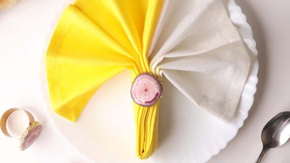 Pink Agate Napkin Holder