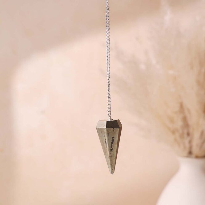 Purchase Pendulum Buy Pyrite Point Pendulum for Wealth Attraction | Shubhanjali