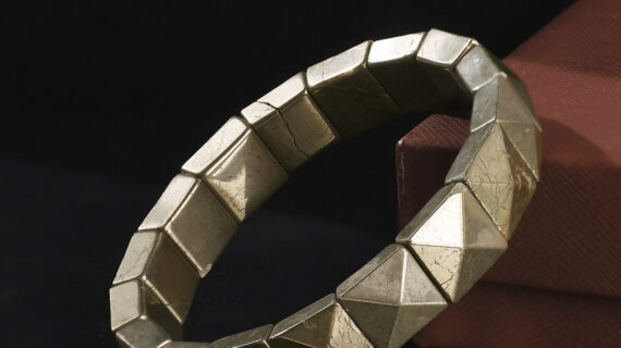 Pyrite Pyramid Shape Bracelet