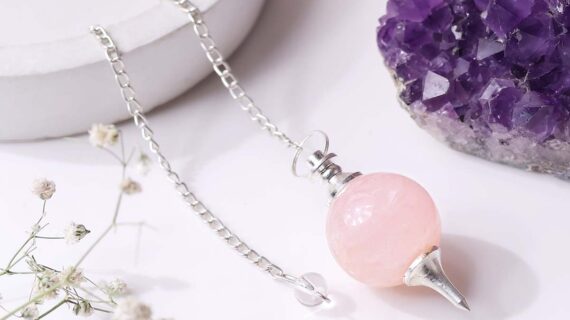 Rose Quartz Ball Pendulum