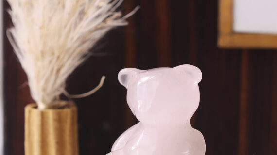 Rose Quartz Teddy Bear 1 Inch