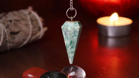 Ruby Fuchsite Point Pendulum
