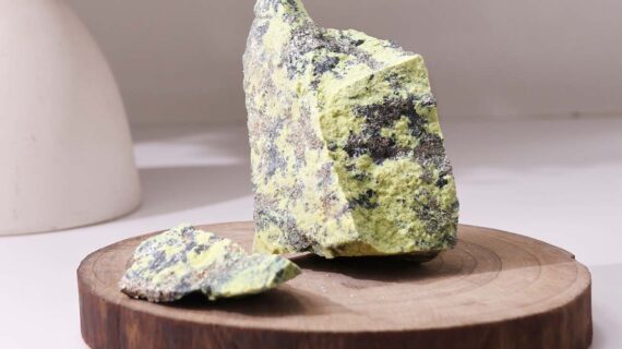 Serpentine With Pyrite Raw