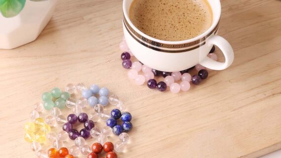 7 Chakra Beads Round Coaster