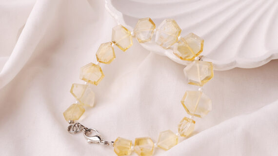 Citrine Hexagon Bracelet
