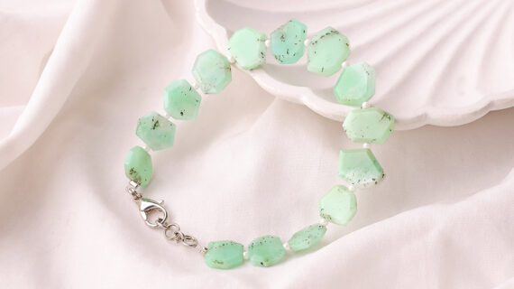 Chrysoprase Hexagon Bracelet