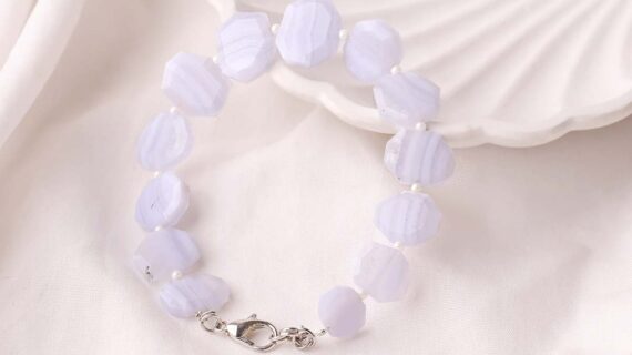 Rainbow Moonstone Hexagon Bracelet