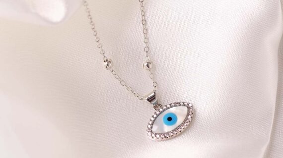 Evil Eye Silver Eye Shape Pendant