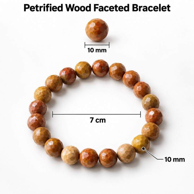 Petrified Wood Faceted Bracelet petrified wood faceted bracelet