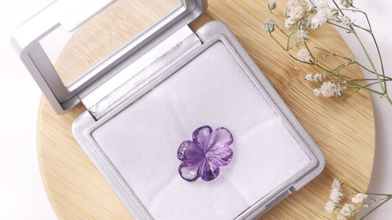 Amethyst Flower Carving