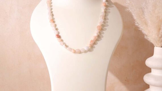 Multi Moonstone Small Tumble Necklace
