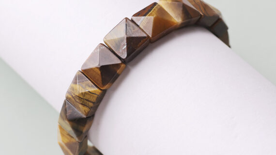 Tiger Eye Pyramid Shape Bracelet