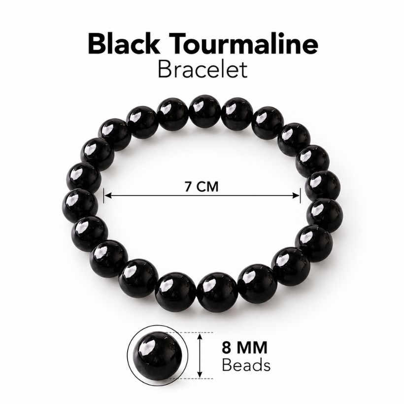 Black Tourmaline Bracelet black tourmaline bracelet with energy cleanser