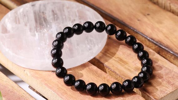 Black Tourmaline Bracelet With Energy Cleanser