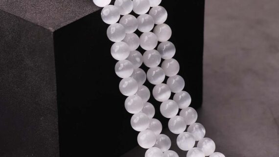 Selenite Beads line 8mm