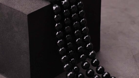 Black Tourmaline Beads line 8mm