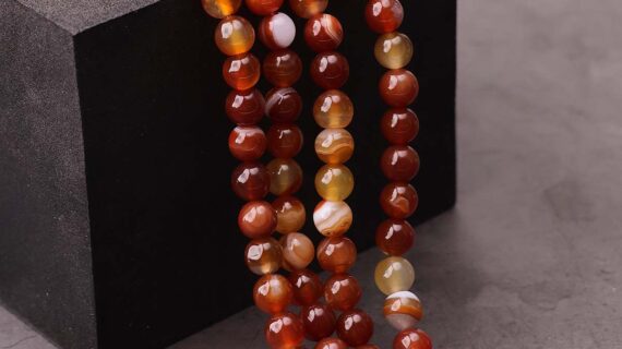 Red Sulemani Beads line 8mm