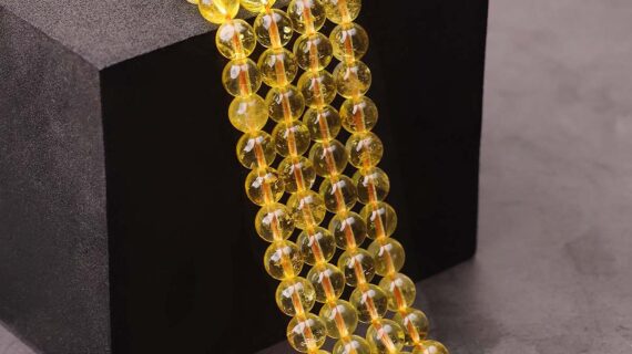 Citrine Beads line 8mm