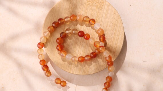 Red Carnelian Beads line 8mm