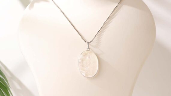 Clear Quartz Oval Pendant