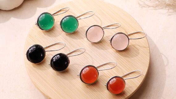 Round Silver Earring