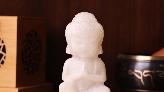 White Jade Buddha 4 Inch