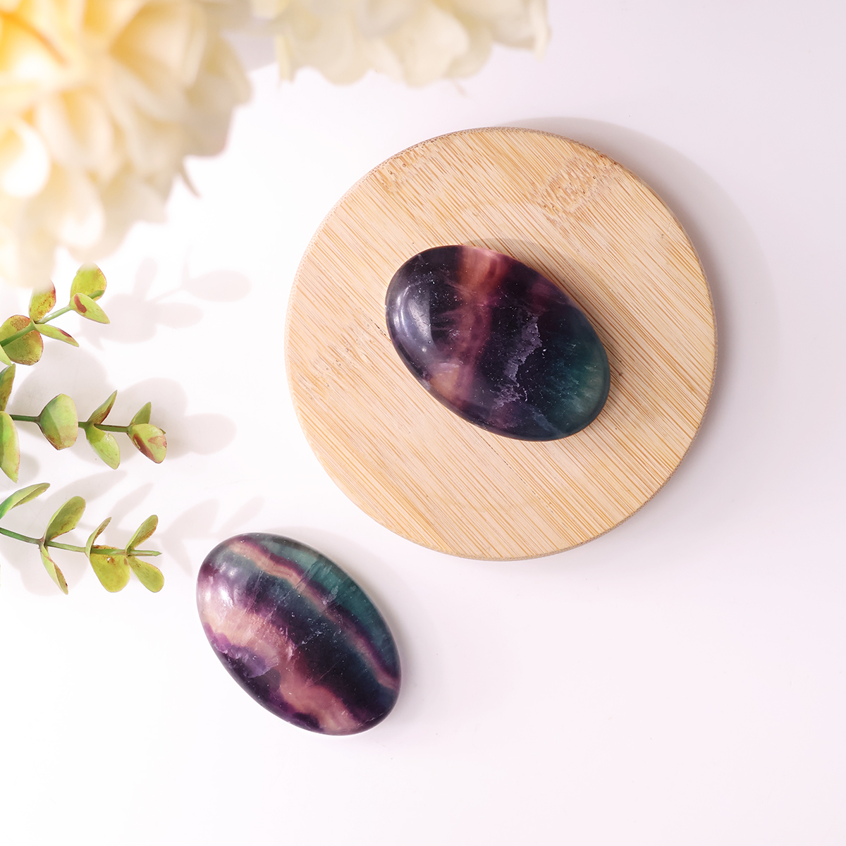 Rainbow Fluorite Palm Stone (2)