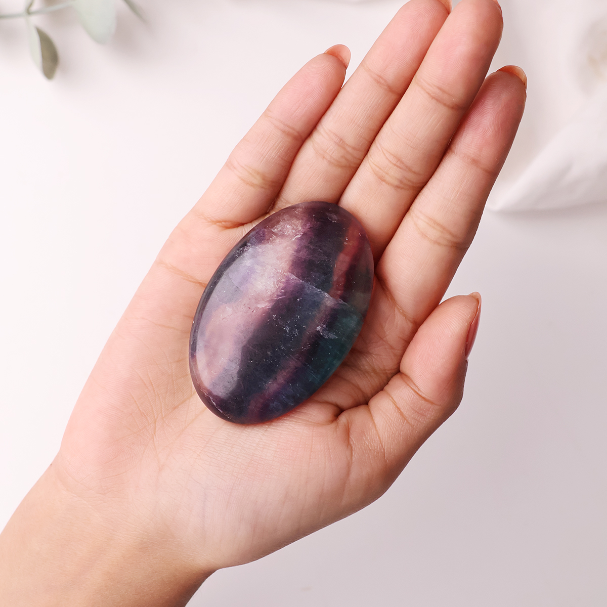 Rainbow Fluorite Palm Stone (5)