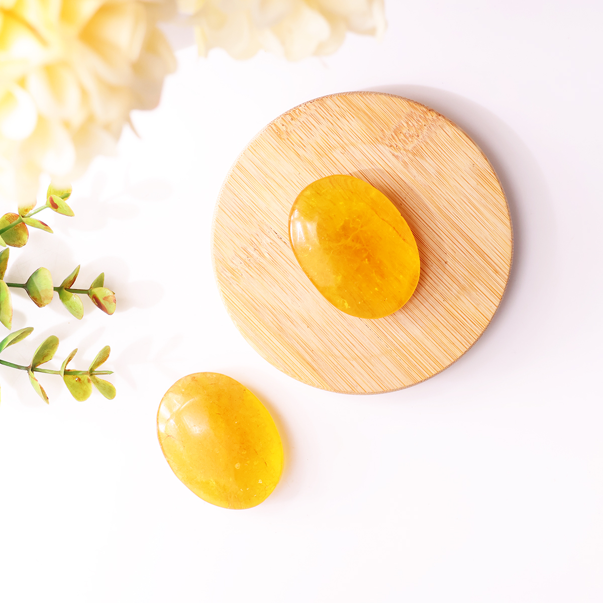 Yellow Fluorite Palm Stone (1)