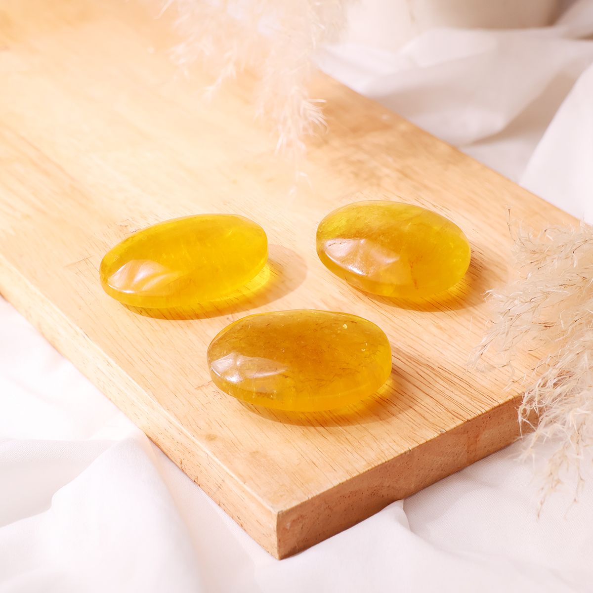 Yellow Fluorite Palm Stone (2)