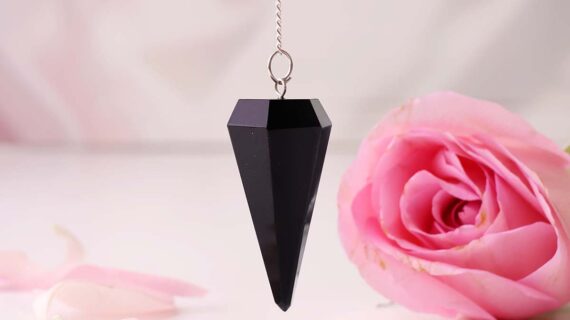 Black Obsidian Point Pendulum