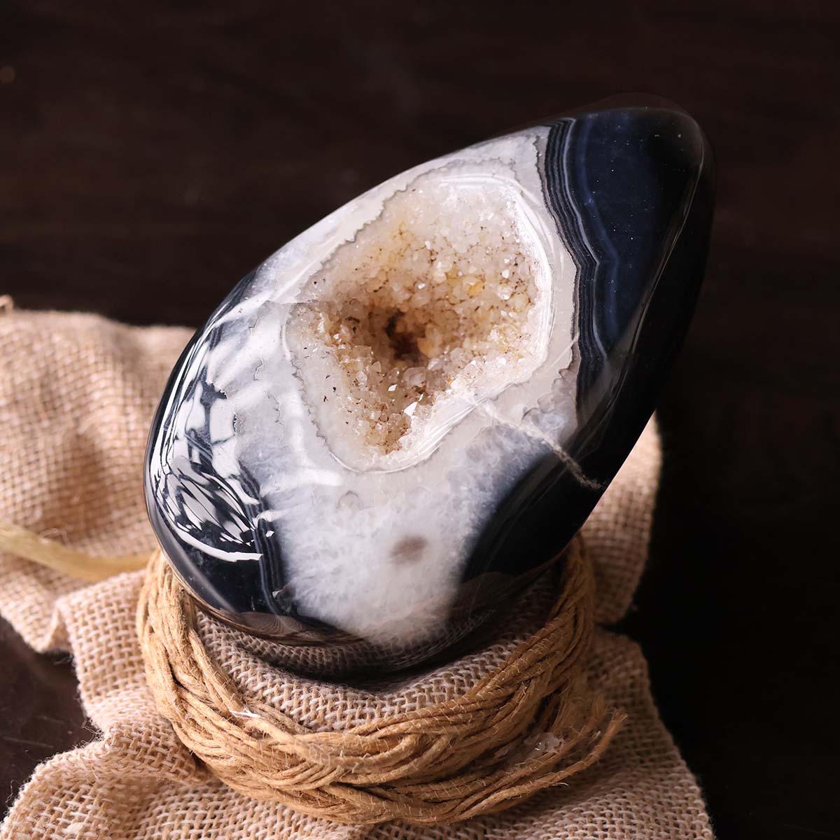 Black Sulemani Druzy Egg (6)