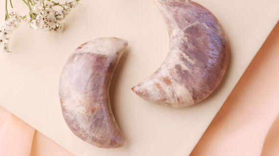 Blue Moonstone Half Moon