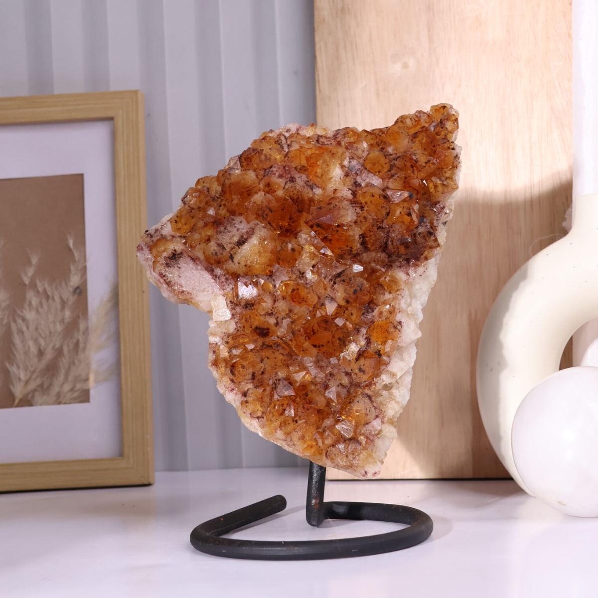 Citrine Cluster Big Points-Shubhanjali Store (1) citrine cluster big points