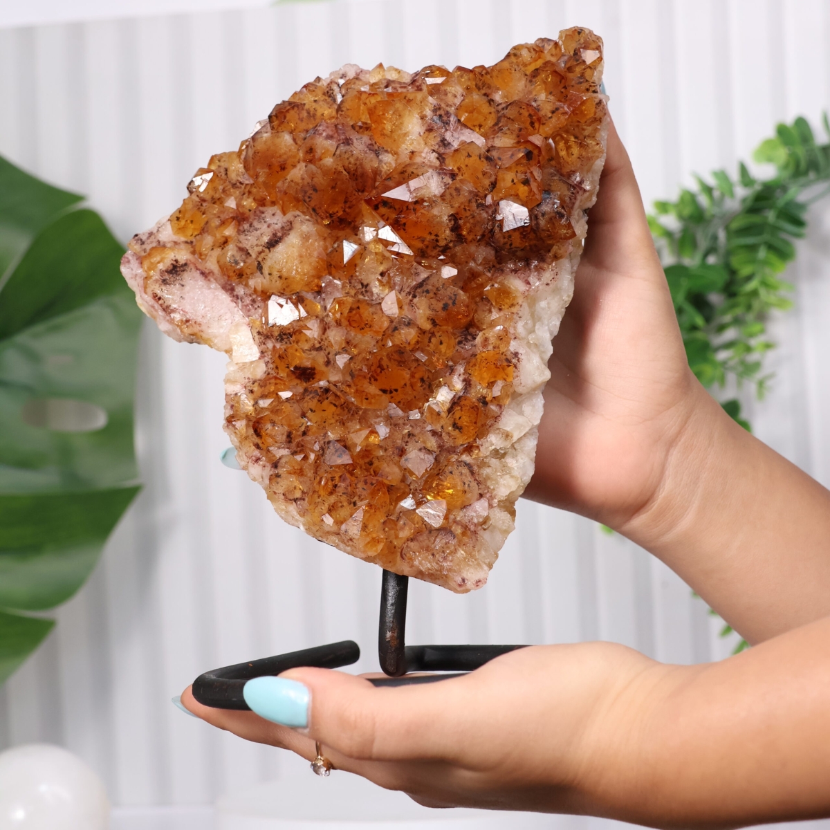 Citrine Cluster Big Points-Shubhanjali Store (2) citrine cluster big points
