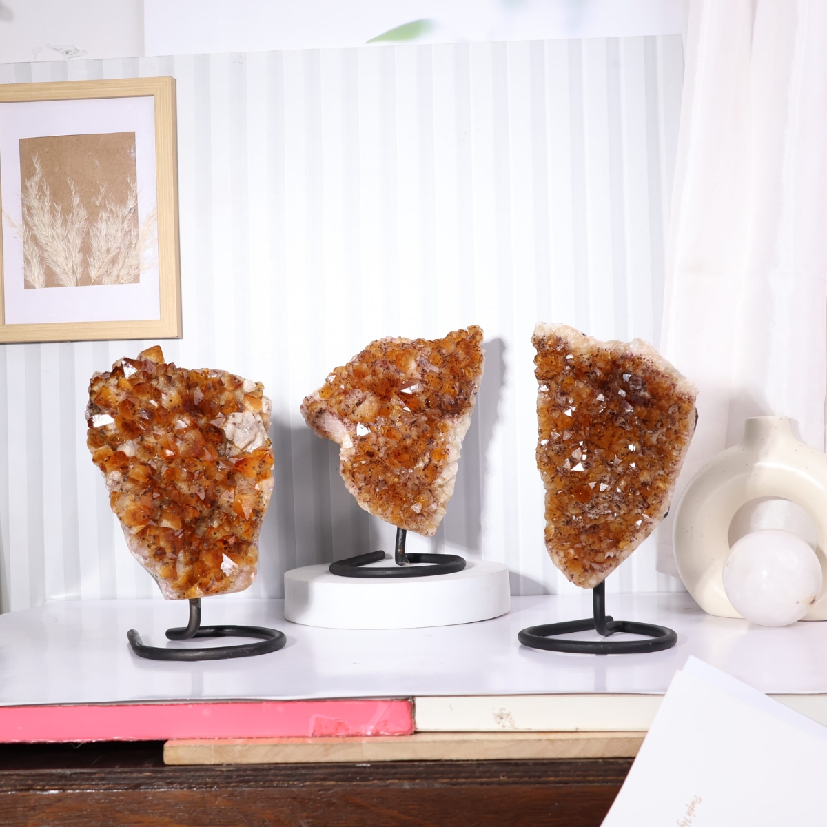 Citrine Cluster Big Points-Shubhanjali Store (8) citrine cluster big points
