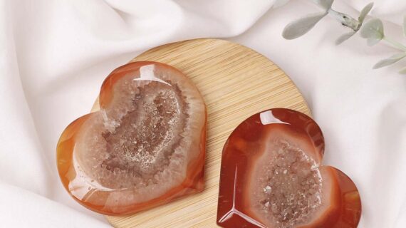 Druzy Red Carnelian Heart