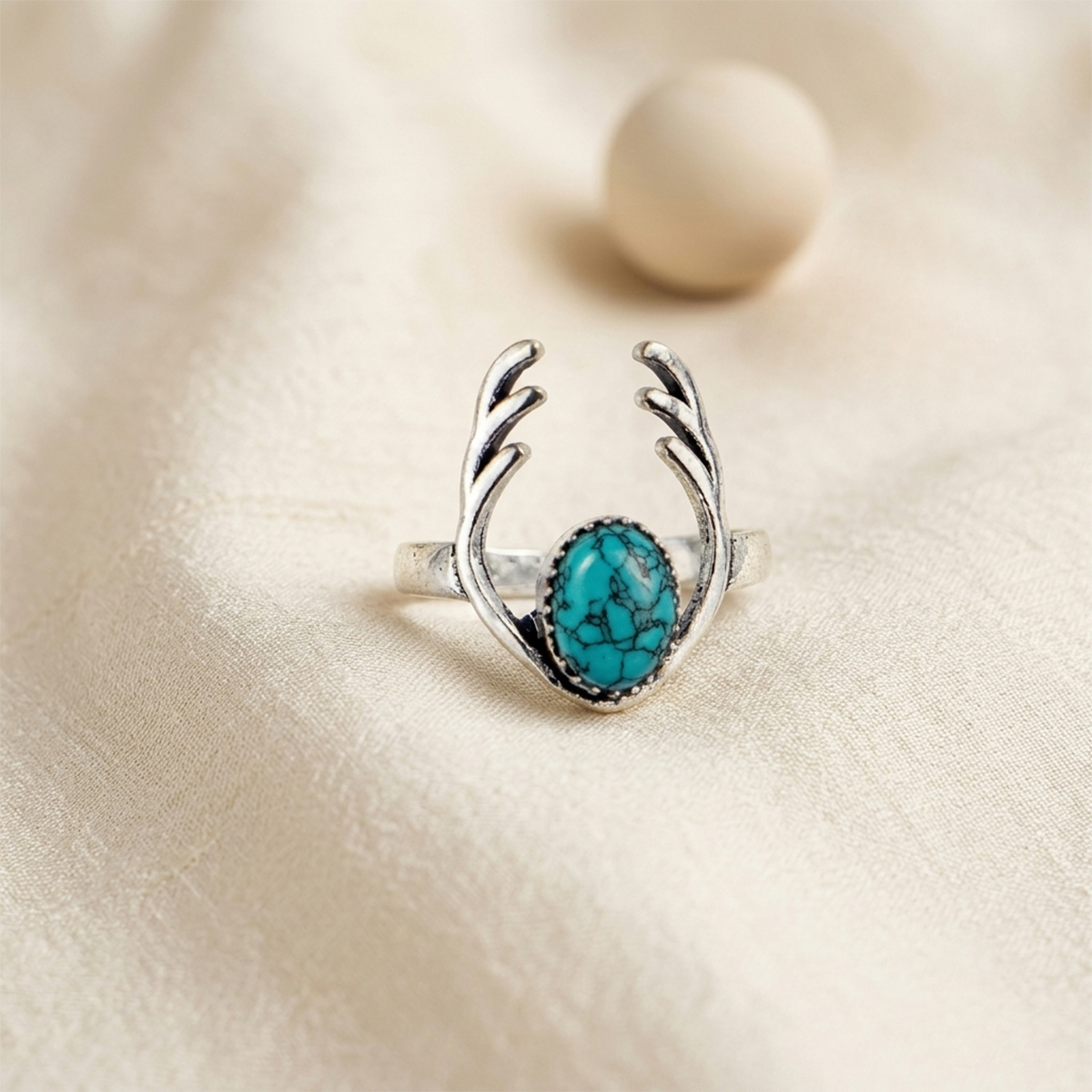 Firoza Dear Antlers Ring-Shubhanjali Store (3) firoza dear antlers ring