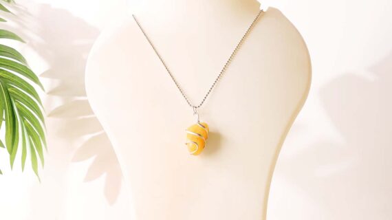 Golden Quartz Tumble Wire Pendant